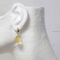 Solid 18k Premium Jumbo Brazilian Lemon Citrine Earring