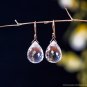 Solid 14k.  White&Acirc;&nbsp;Icy Quartz Faceted Briolette Earrings
