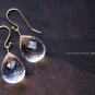 Solid 14k.  White&Acirc;&nbsp;Icy Quartz Faceted Briolette Earrings