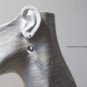 Solid 14k.  White&Acirc;&nbsp;Icy Quartz Faceted Briolette Earrings