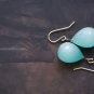 Solid 14k, Premium Jumbo Aqua Chalcedony Earrings