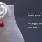 Solid 14k   Genuine Semi-Translucent Ruby Drop Earrings
