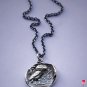 SILVER ATHENA'S  (King) OWL COIN AMULET NECKLACE W/ 18" CHAIN