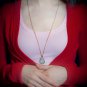 Vermeil Artigiano Aqua-Chalcedony Earrings Necklace Set / OAS