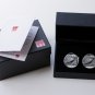 Sterling Silver Classic Greek Athena's Owl Tetradrachm Coin Cufflinks