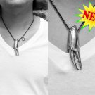Sterling Silver Crab Claw Pendant Necklace. Unisex . 2 Chain Lengths