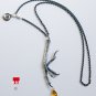 Sterling Silver Bird Talon Claw Necklace with Golden Citrine Briolettes