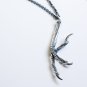 Sterling Silver Bird Talon Claw Necklace W/ 18" 36" Solid Silver Chain