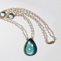 Vermeil Artigiano . Fine Aqua-Quartz Necklace . OAS . NY