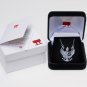 Sterling Silver Garuda Jewelry Necklace with 18" Aged Sterling Silver Chain