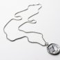 Silver Greek Classical Owl Athena Coin Tetradrachm Pendant W/Chain - no.7