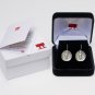 Solid Silver Byzantine Angel coin Drop Earrings, Athena on Reverse