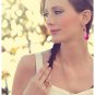Neon-Pink Tourmaline Quartz Fine Vermeil Earrings. Handmade Artisan Jewelry NYC