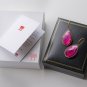 Neon-Pink Tourmaline Quartz Fine Vermeil Earrings. Handmade Artisan Jewelry NYC