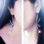 Sterling Silver Gold Color Citrine Gothic Jewelry Bird Talon Claw Charm Earrings