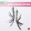 Sterling Silver Goth Gothic Jewelry Antique Bird Talon Claw Charm Earrings. oas