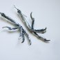 Sterling Silver Goth Gothic Jewelry Antique Bird Talon Claw Charm Earrings. oas