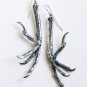 Sterling Silver Goth Gothic Jewelry Antique Bird Talon Claw Charm Earrings. oas