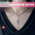 Sterling Silver Citrine Gothic Jewelry Bird Talon Claw Charm Pendant Necklace