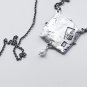 Silver Greek Classical Square Athena's Owl Tetradrachm Pendant W/Chain - no.8