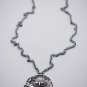 SILVER Cast of GREEK ATHENA'S OWL COIN NECKLACE W/Chain