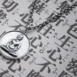 Meditating Buddha Amulet in Oxidized Silver W/18" Chain