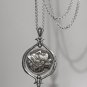 Silver Owl Coin Pendant Necklace..It spins! Onesilversmith Art Studio .