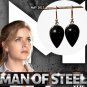 New 14k Yellow Gold W/ Lever Back Onyx Earrings As In Man Of Steel FREE Box Set