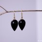 New 14k Yellow Gold W/ Lever Back Onyx Earrings As In Man Of Steel FREE Box Set