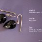 New 14k Yellow Gold W/ Lever Back Onyx Earrings As In Man Of Steel FREE Box Set