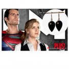 New 14k Yellow Gold W/ Lever Back Onyx Earrings As In Man Of Steel FREE Box Set