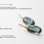 " NEW " Solid Gold 18k Sage Prasiolite Quartz Earrings W/ "FREE" Gift Package