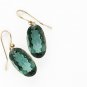 " NEW " Solid Gold 18k Sage Prasiolite Quartz Earrings W/ "FREE" Gift Package