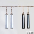 "NEW" 14k Solid Gold Onyx or Crystal Drop Earrings With " FREE" Gift Package