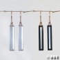 "NEW" 14k Solid Gold Onyx or Crystal Drop Earrings With " FREE" Gift Package