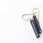 "NEW" 14k Solid Gold Onyx or Crystal Drop Earrings With " FREE" Gift Package