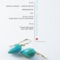 " NEW" Solid 14k Gold Mexican Turquoise Earrings W/ Lever Back Option / no.88
