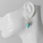 " NEW" Solid 14k Gold Mexican Turquoise Earrings W/ Lever Back Option / no.88