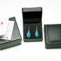 " NEW" Solid 18k Gold Sleeping Beauty Turquoise Earrings