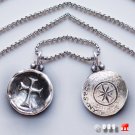"  New " Solid Silver Sterling Cross Necklace & 18 " Chain & " FREE" Gift Package