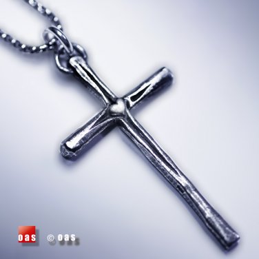 " New " Solid Silver Cross Pendant Necklace & 18 " Chain & " FREE" Gift Package