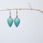 " NEW" Solid 14k Gold Mexican Turquoise Earrings W/ Lever Back Option / no.00
