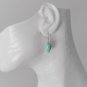 " NEW" Solid 14k Gold Mexican Turquoise Earrings W/ Lever Back Option / no.00
