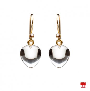 Solid 14k."baby chickpea" Cute Ice Quartz Drop&Acirc;&nbsp;Earrings