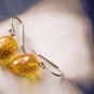 Solid 14k / 18k Golden Honey Citrine " Pointy Drop " Designer Earrings
