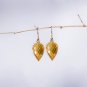 Solid 14k / 18k Golden Honey Citrine " Pointy Drop " Designer Earrings
