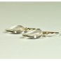 Solid 14k."Baby Icicle" Clear Quartz Drop Earrings. New