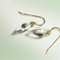 Solid 14k."Baby Icicle" Clear Quartz Drop Earrings. New