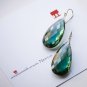 Solid 14k. Premium Giant Green Heliodor Earrings
