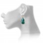 Solid 14k. Premium Giant Green Heliodor Earrings